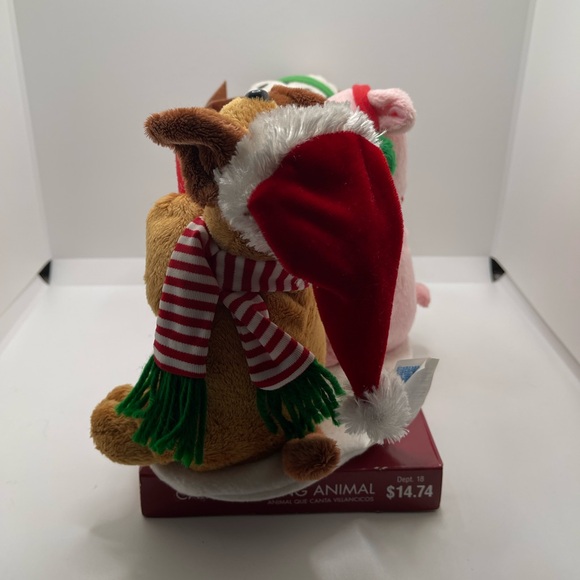 Animated Singing Christmas Cow Dog Snowman of America Plush Jingle Bell WORKS - Picture 4 of 10